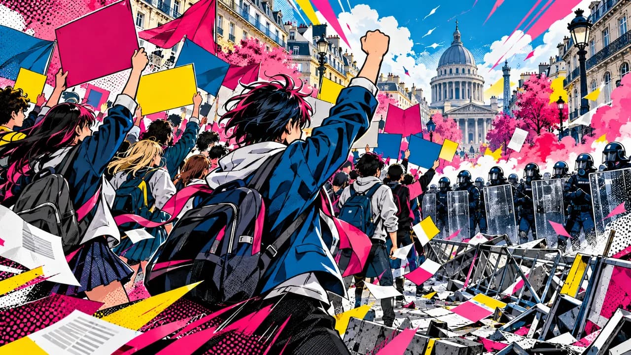 France's High-School Protests Swell to 160,000 as Clashes Break Out